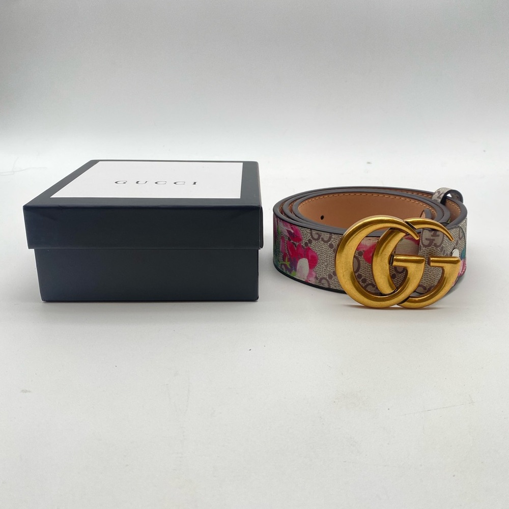 Gucci GG Supreme Marmont Blooming Floratttt Interlocking G Belt- 105 CM Large - Picture 2 of 10